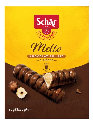 Schär MELTO - šokoladinis batonėlis be glitimo, 90g | internetinevaistine.lt
