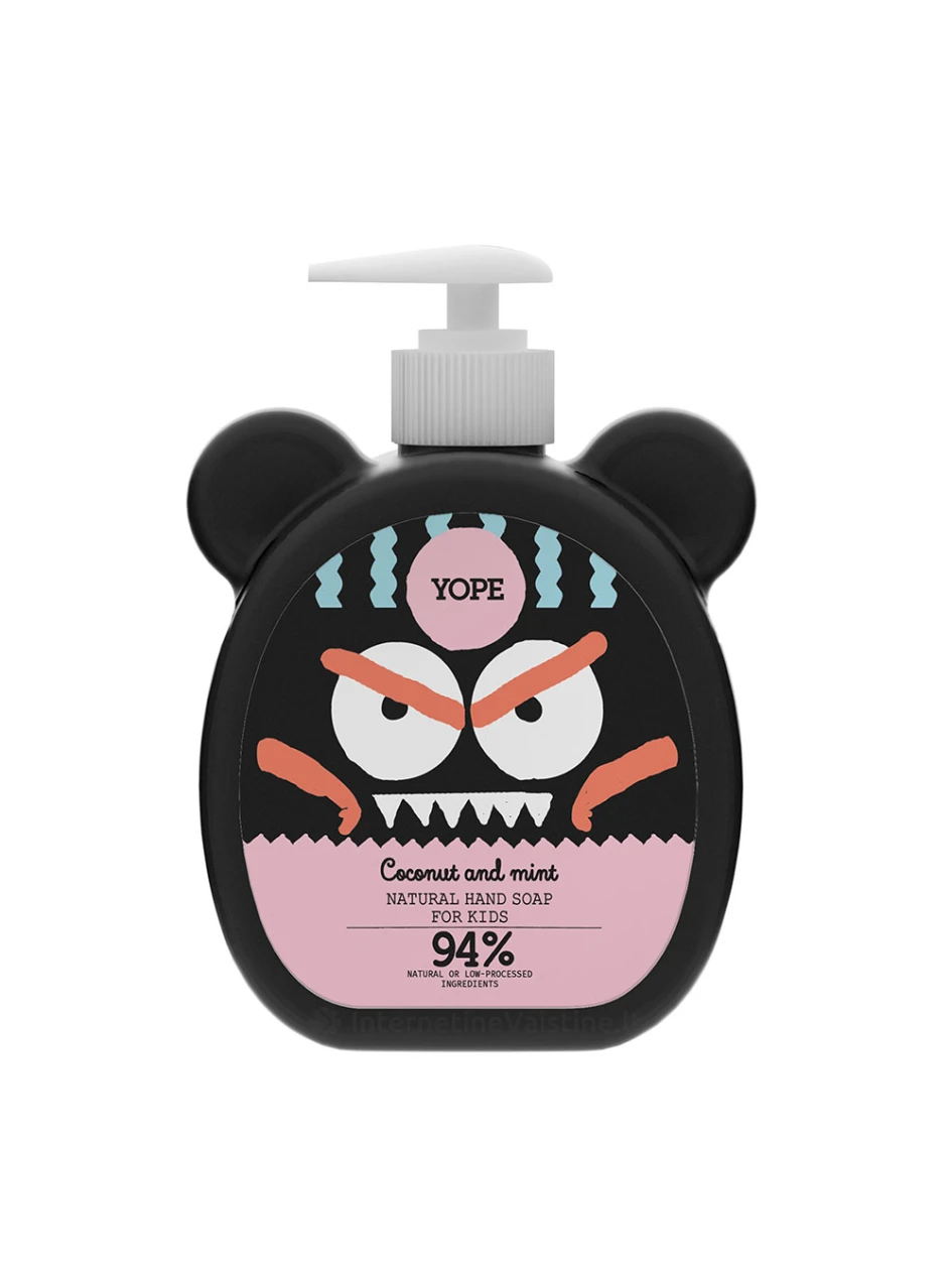 YOPE natūr. rankų muilas vaik. Kokosas/Mėta, 400 ml, Vnt | internetinevaistine.lt