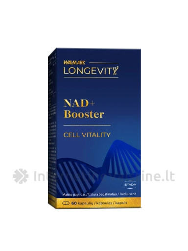 WALMARK LONGEVIT NAD+ Booster, 60 kapsulių | internetinevaistine.lt