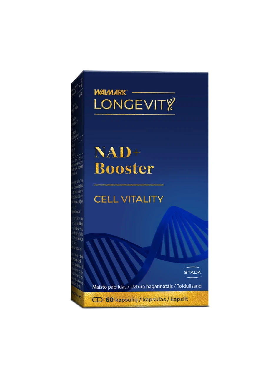 WALMARK LONGEVIT NAD+ Booster, 60 kapsulių | internetinevaistine.lt