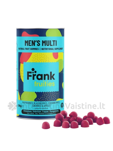 FRANK FRUTTIES Men`s Multi guminukai N80, 80 vnt. | internetinevaistine.lt