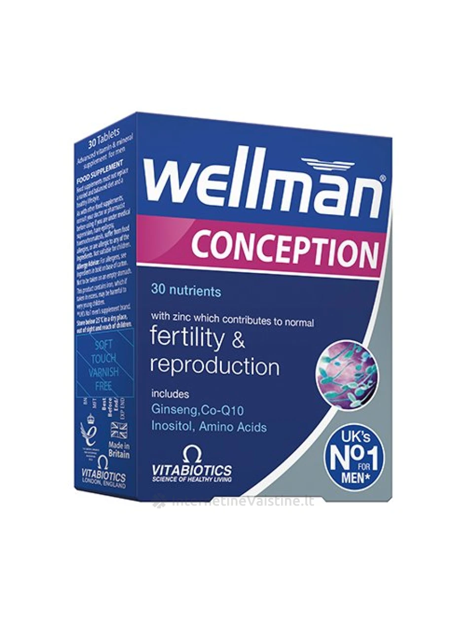 WELLMAN CONCEPTION, 30 tablečių | internetinevaistine.lt
