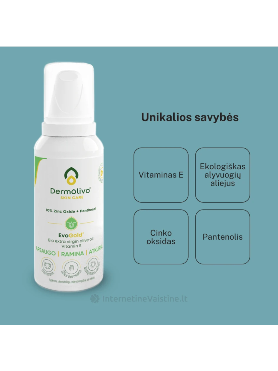 DERMOLIVO putos su cinku ir pantenoliu, 100 ml, Vnt | internetinevaistine.lt