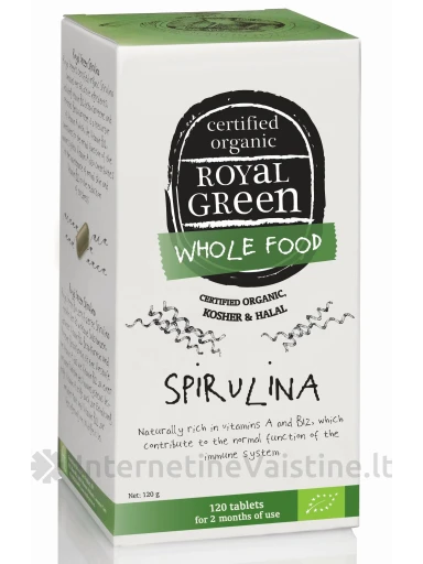 ROYAL GREEN BIO Spirulina 1000 mg N120 tab. | internetinevaistine.lt