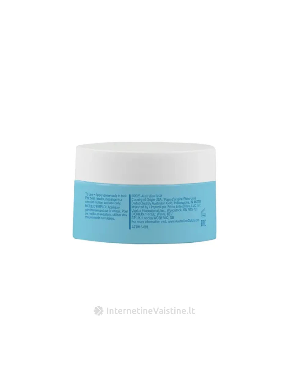 AUSTRALIAN GOLD kremas veidui po deginimosi, 50 ml | internetinevaistine.lt