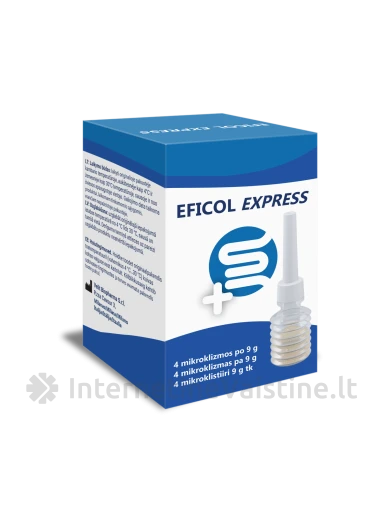 EFICOL mikroklizma EXPRESS, 4 vnt. x 9 g | internetinevaistine.lt