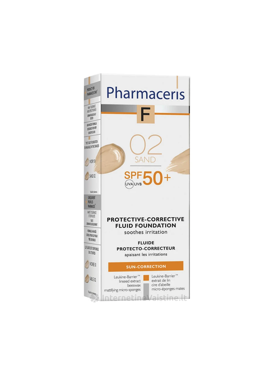 PHARMACERIS F,SPF50(Nr.2) 30ml apsauginė maskuojamoji pudra, N1 | internetinevaistine.lt