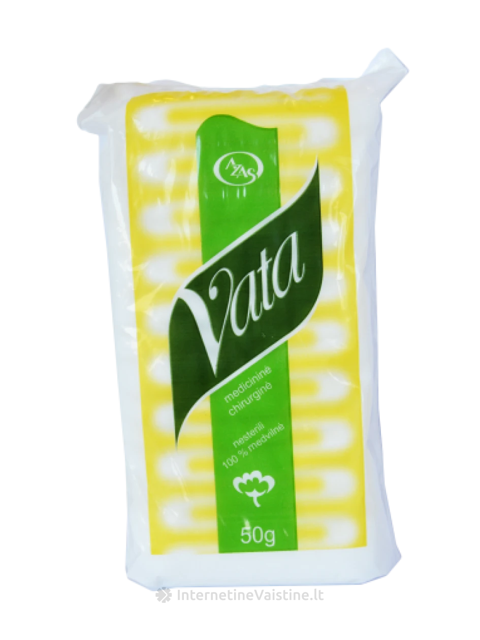Azas medicininė chirurginė Zig-Zag vata, 50 g | internetinevaistine.lt