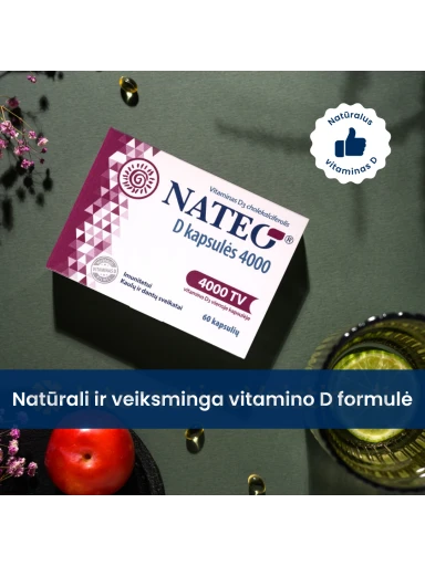 NATEO® D SV 4000, 60 kapsulių, 60 kapsulių | internetinevaistine.lt