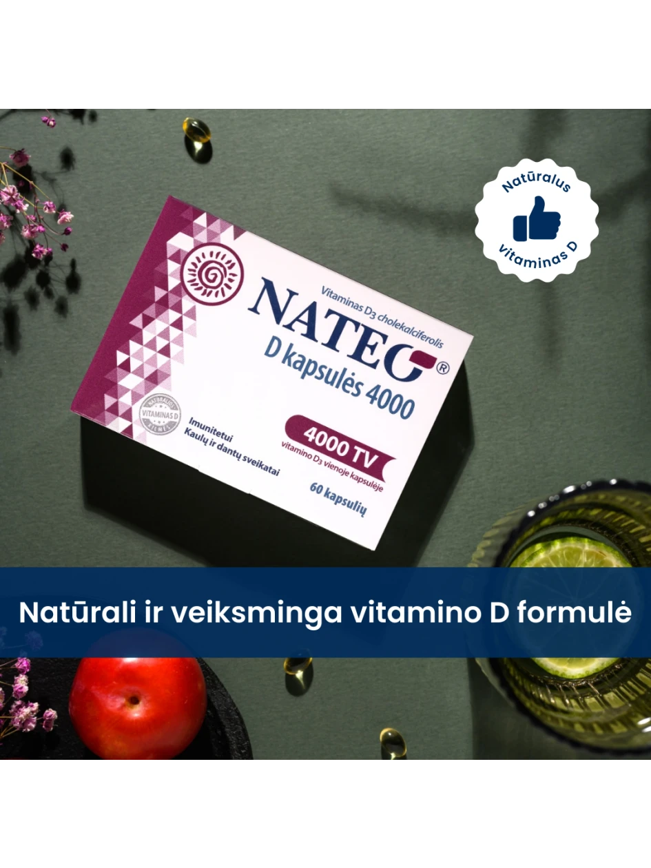 NATEO® D SV 4000, 60 kapsulių, 60 kapsulių | internetinevaistine.lt