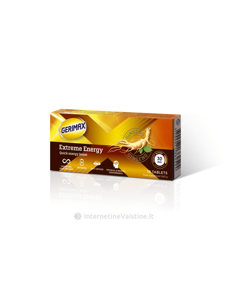 GERIMAX EXTREME ENERGY TAB. N10 | internetinevaistine.lt