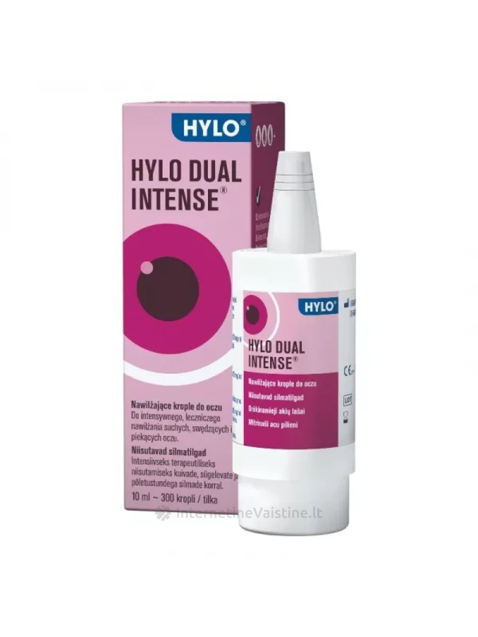 HYLO DUAL INTENSE drėkininamieji lašai akims, 10 ml, Vnt | internetinevaistine.lt