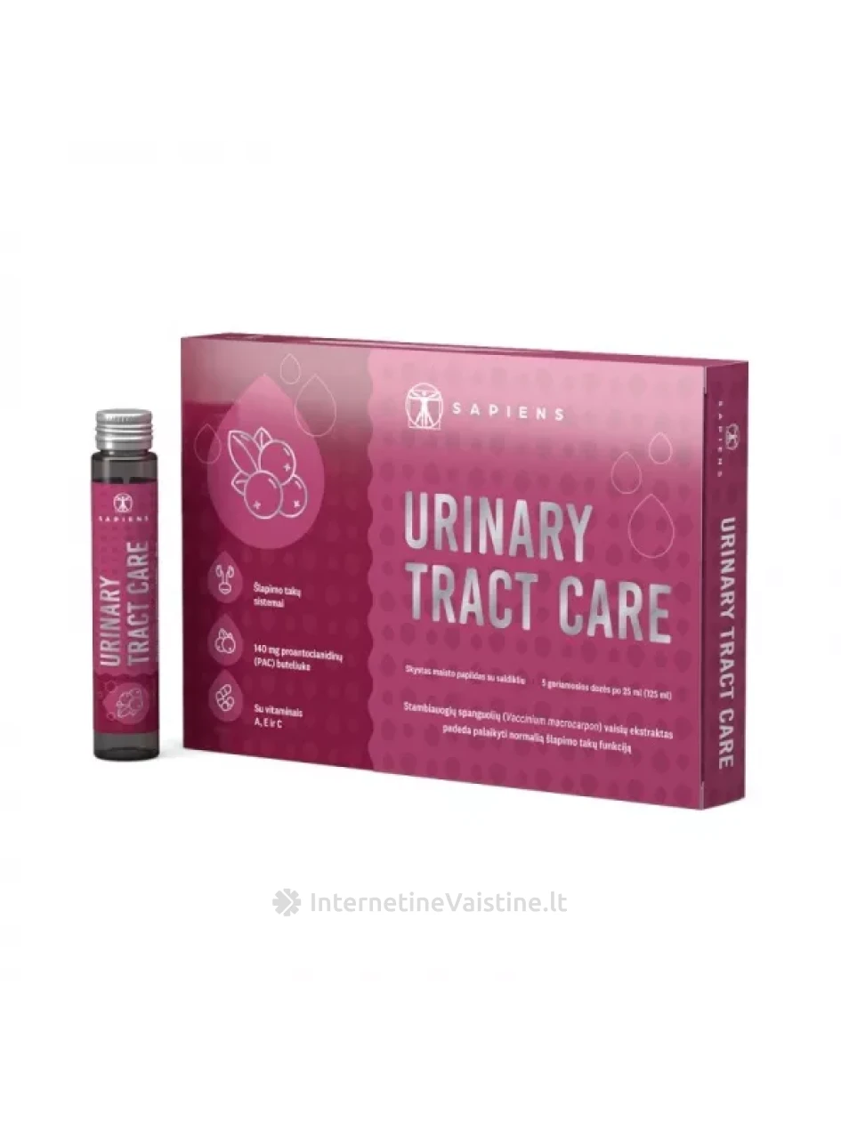 SAPIENS maisto papildas URINARY TRACT CARE, po 25ml N5 ml | internetinevaistine.lt