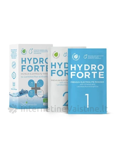 HYDRO FORTE elektrolitų tirp. milt. N6, 6 vnt. | internetinevaistine.lt