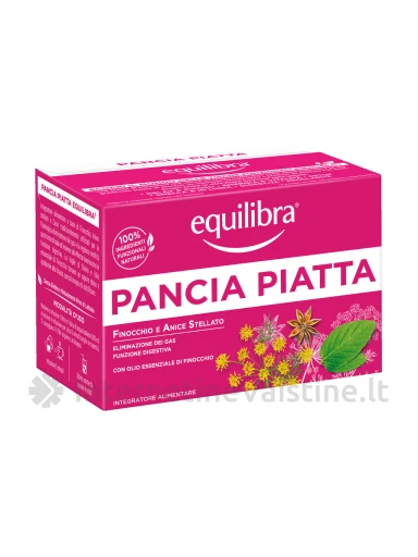 EQUILIBRA Paancia Piata žolelių arbata pilvo pūtimui mažinti N15 | internetinevaistine.lt
