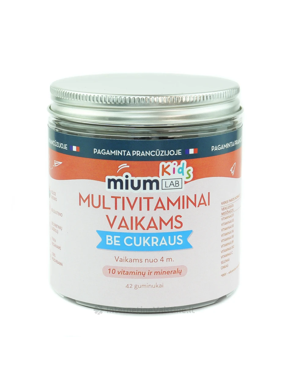 mium LAB MULTIVITAMINAI VAIKAMS guminukai N42 | internetinevaistine.lt
