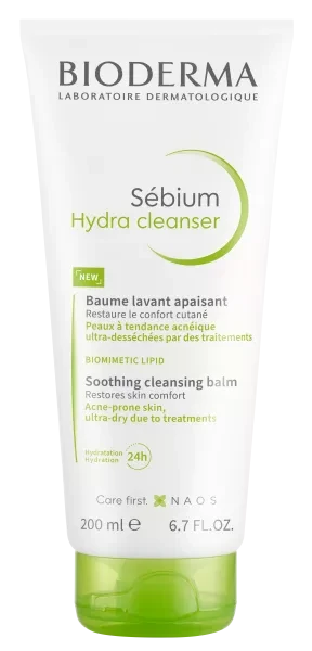 BIODERMA SEBIUM Hydra Cleanser raminantis, prausiantis veido balzamas, 200 ml