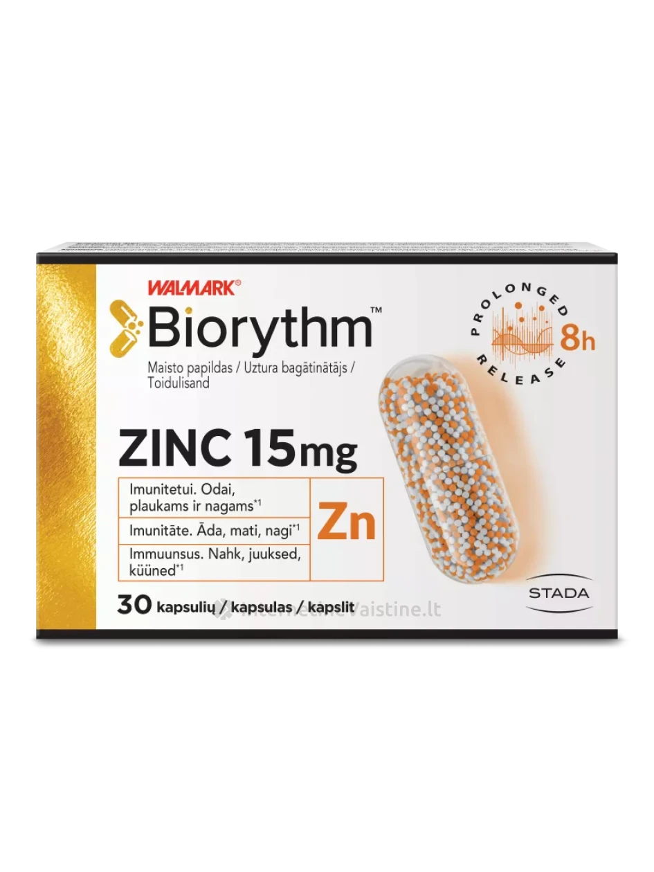 BIORYTHM Zinc kaps. N30 | internetinevaistine.lt