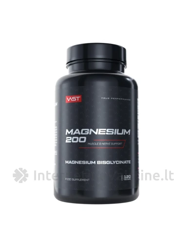 VAST Magnesium Bisglycinate 200 kaps. N120 | internetinevaistine.lt