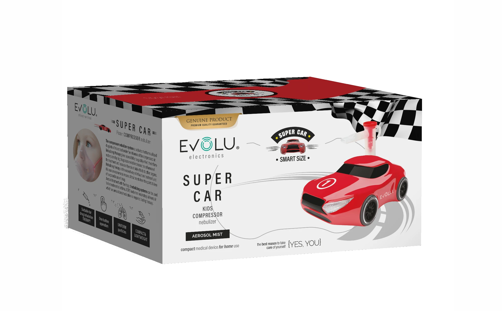 EVOLU Super Car Inhaliatorius kompresorinis, 1vnt.