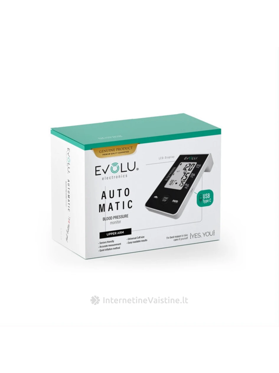 Kraujo sp. matuoklis EVOLU Automatic DBP-6177, Vnt | internetinevaistine.lt