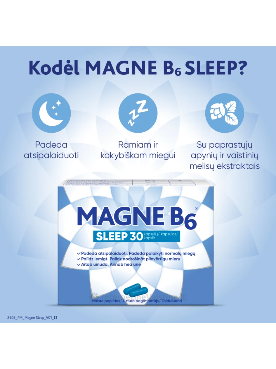 MAGNE B6 Sleep kaps. N30 | internetinevaistine.lt