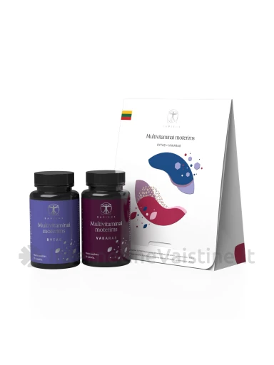 SAPIENS Multivitaminai moterims (Rytas+Vakaras) tab. N60, 60 vnt. | internetinevaistine.lt