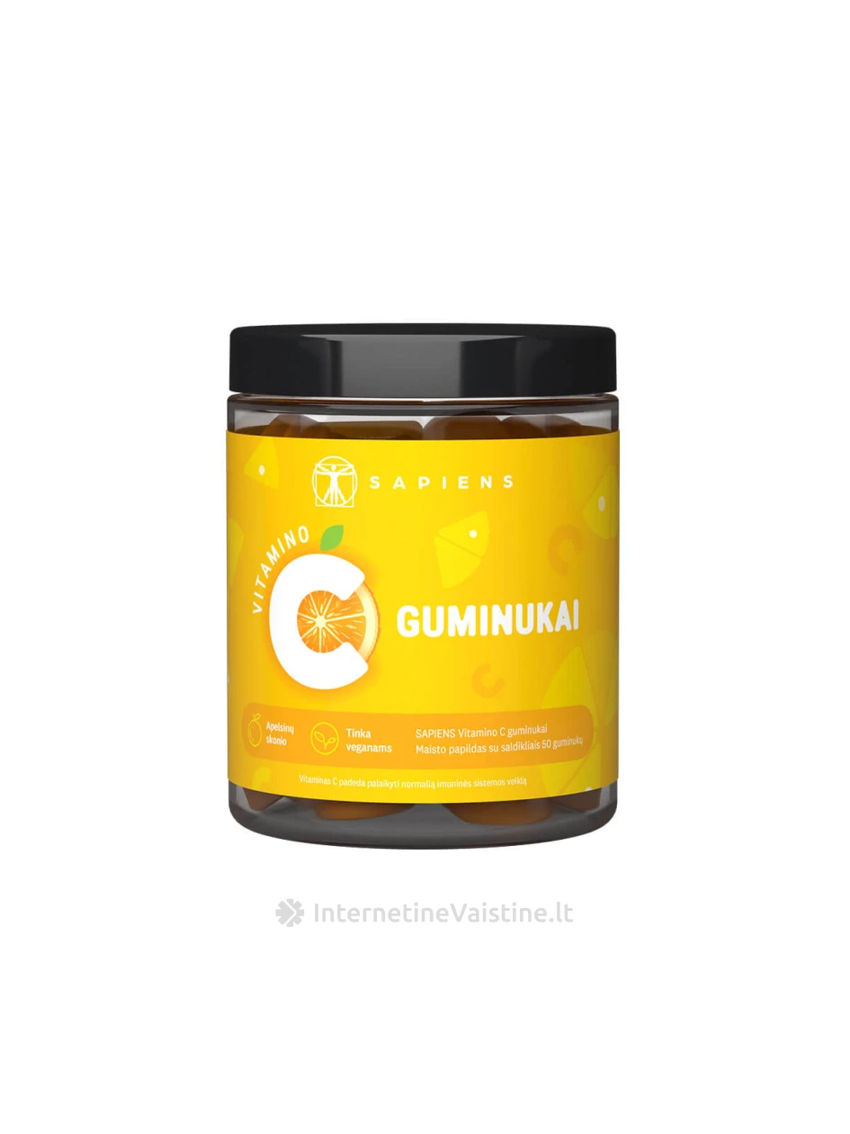 SAPIENS Vitamino C guminukai N50, 50 vnt. | internetinevaistine.lt
