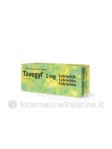 TAVEGYL 1MG TAB. N20 | internetinevaistine.lt