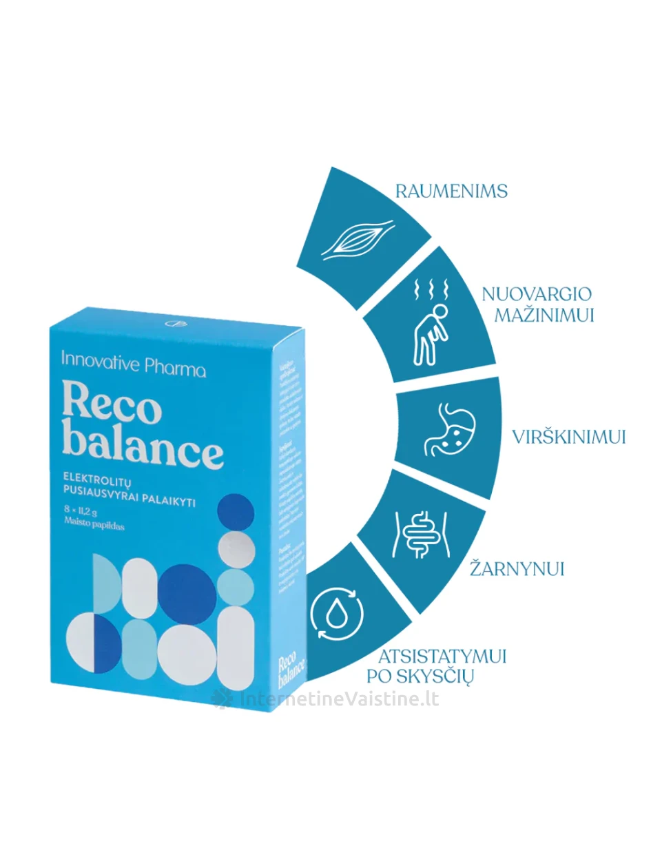 RECOBALANCE milteliai geriamajam tirpalui, 8 paketėliai | internetinevaistine.lt