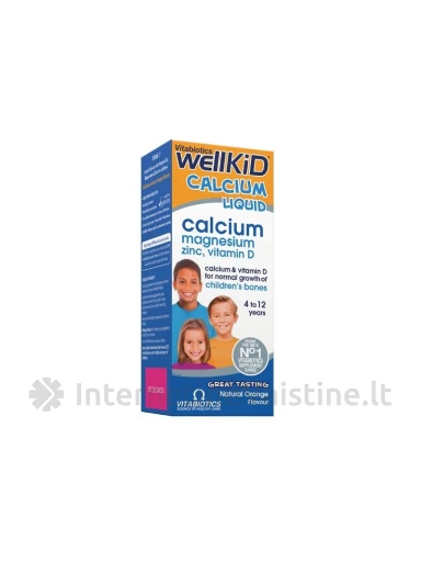 WELLKID CALCIUM GERIAM. SKYST. 150ML, N1 | internetinevaistine.lt