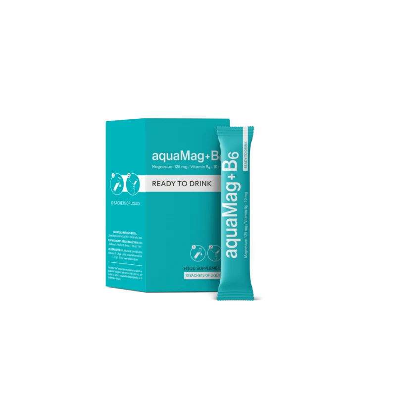 BIOFARMACIJA AQUAMAG+B6, geriamasis tirpalas, 15 ml x 10 paketėlių, 10 vnt.
