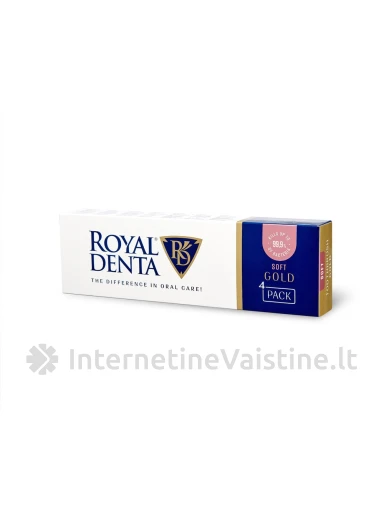 ROYAL DENTA dantų šepetėlių rinkinys GOLD SOFT, 4 vnt. | internetinevaistine.lt
