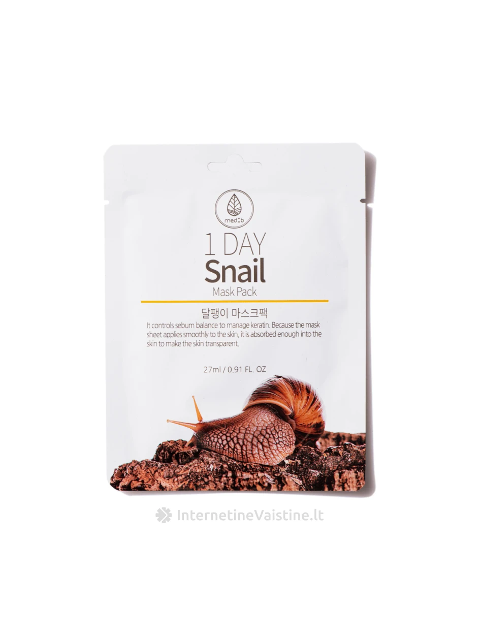 MedB Lakštinė kaukė su sraigių mucinu, 28g, Vnt | internetinevaistine.lt