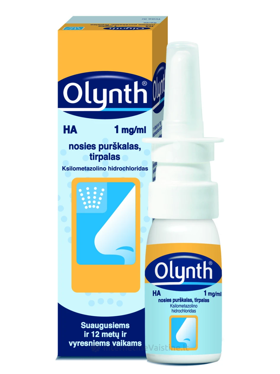 OLYNTH HA 1 mg/ml nosies purškalas (tirpalas) 10 ml, N1, Vnt | internetinevaistine.lt