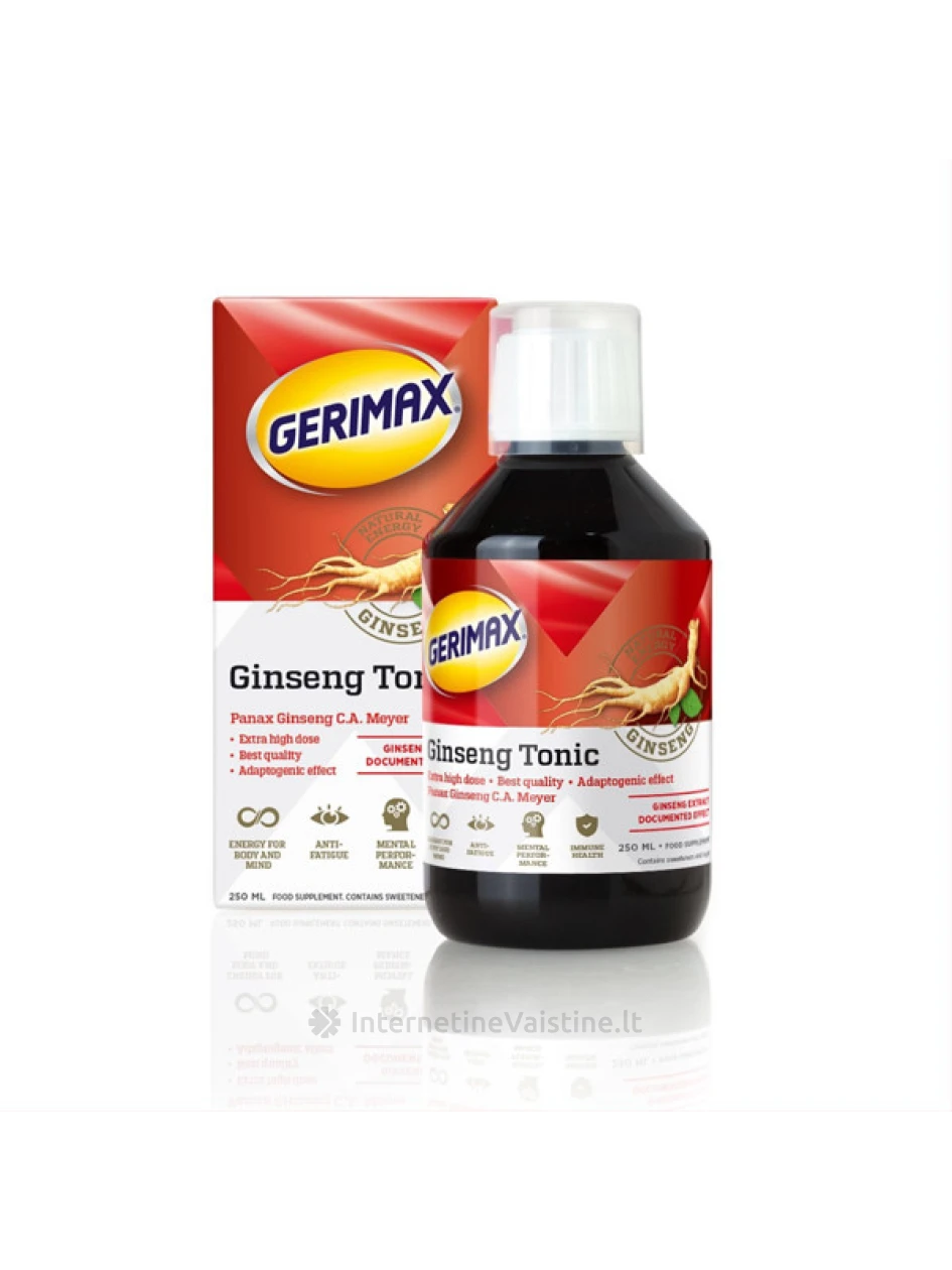GERIMAX GINSENG TONIC 250ML | internetinevaistine.lt