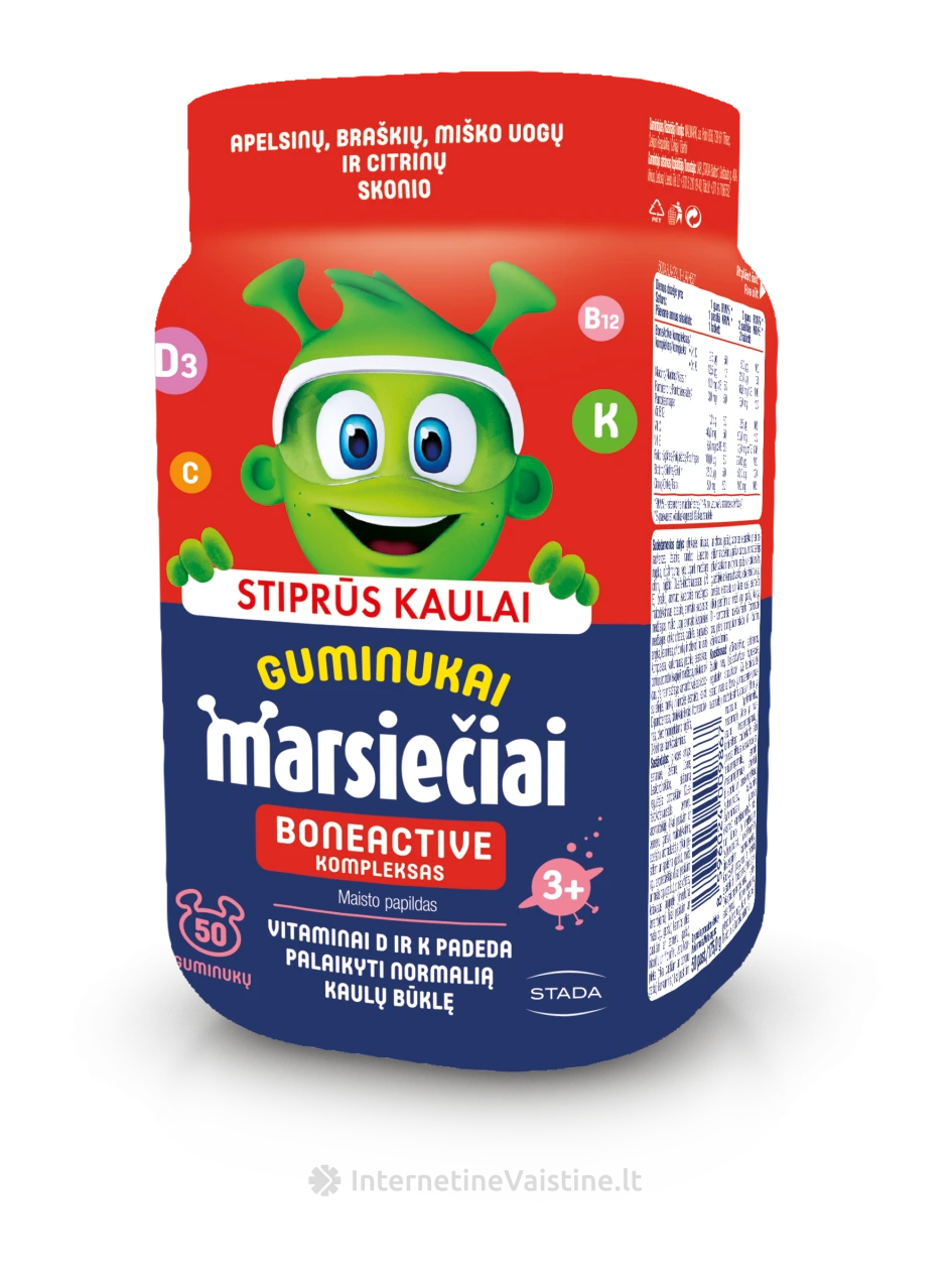 MARSIEČIAI BONEACTIVE GUMINUKAI N50, N50 | internetinevaistine.lt