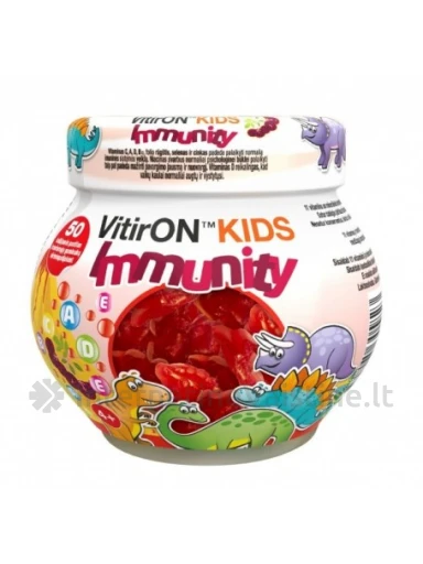 VITIRON KIDS IMMUNITY KRAMT. GUMIN. N50, 50 vnt. | internetinevaistine.lt