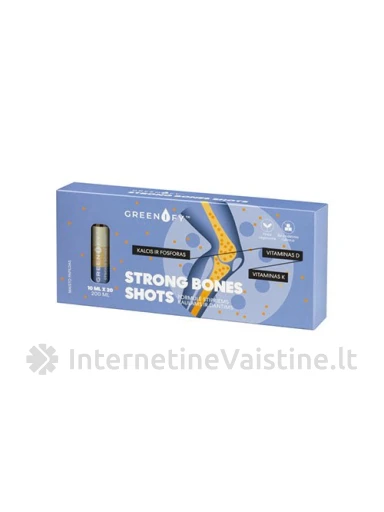 GREENIFY STRONG BONES shots, stipriems kaulams ir dantims, 20 vnt. | internetinevaistine.lt
