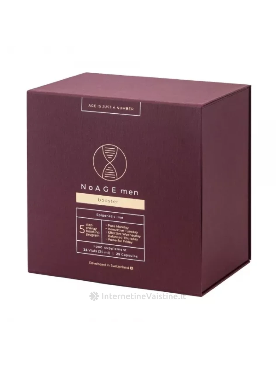 NOAGE maisto papildas MEN BOOSTER, 25 kaps., 25 vnt. x 25 ml | internetinevaistine.lt