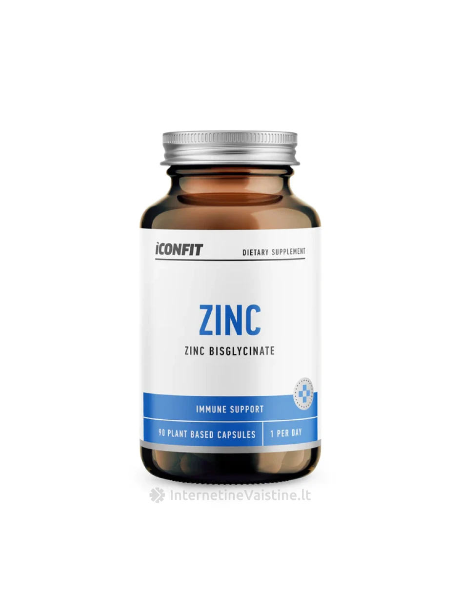 ICONFIT Zinc (Bioactive zinc diglycinate) 25mg tab. N90, 90 vnt. | internetinevaistine.lt