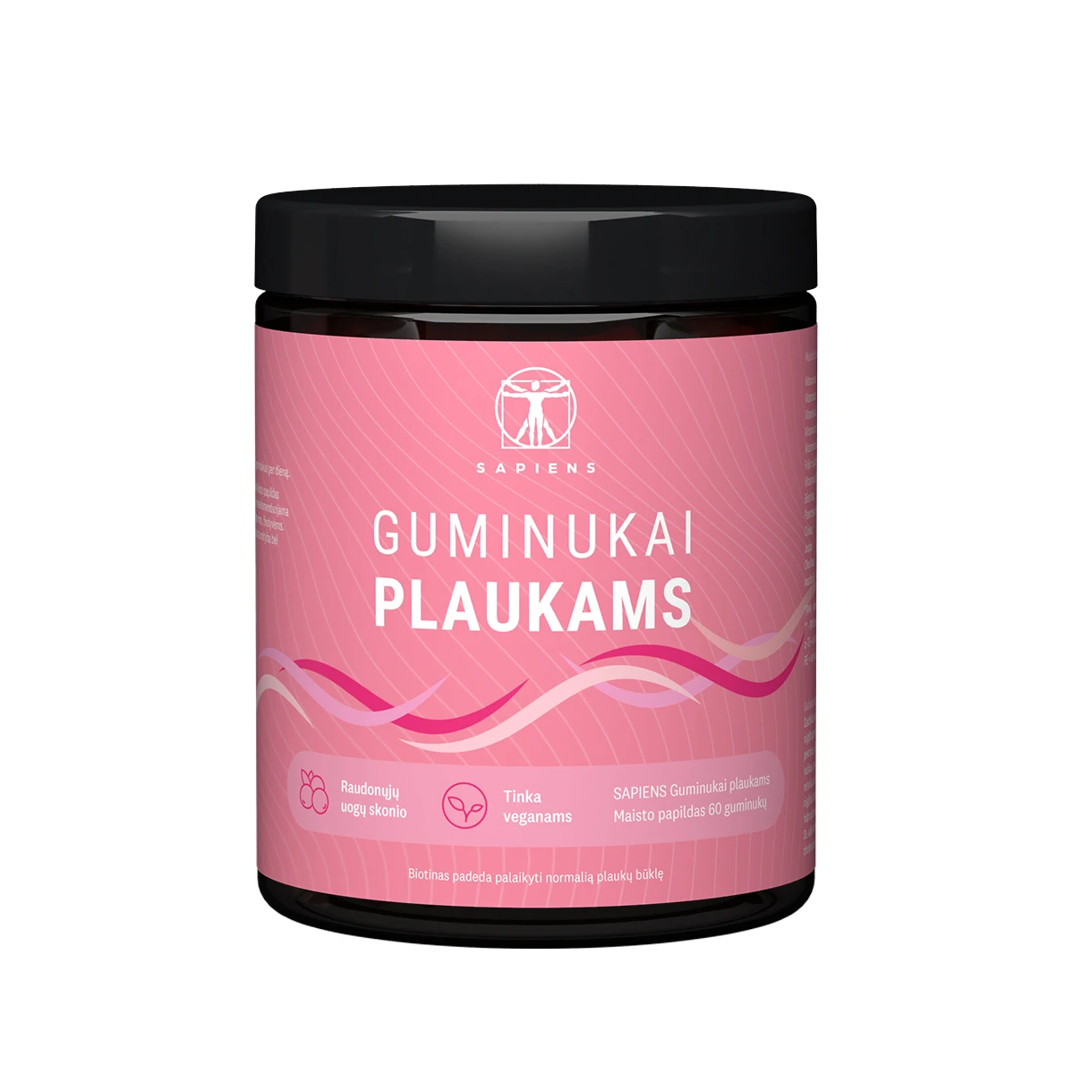 SAPIENS Guminukai plaukams, 60 guminukų