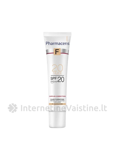 PHARMACERIS F,SPF20 (Nr.20) 30ml kapil. matomumą mažinanti pudra, N1 | internetinevaistine.lt