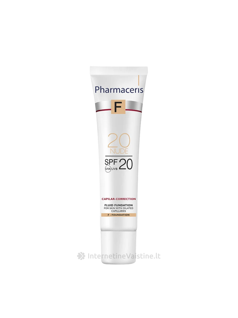 PHARMACERIS F,SPF20 (Nr.20) 30ml kapil. matomumą mažinanti pudra, N1 | internetinevaistine.lt