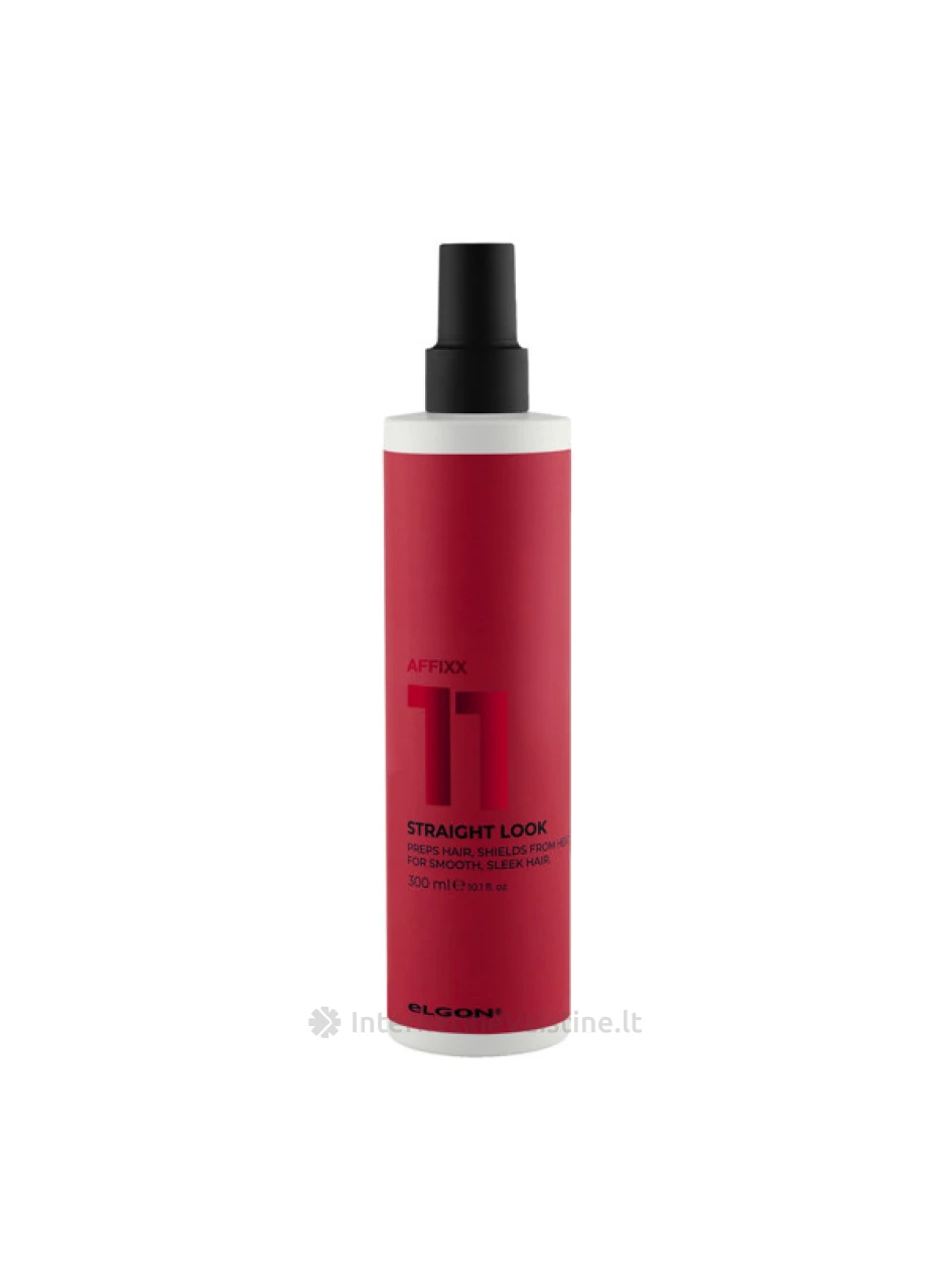 ELGON AFFIXX 11 STRAIGHT LOOK apsauginis purškiklis plaukų tiesinimui, 300 ml | internetinevaistine.lt