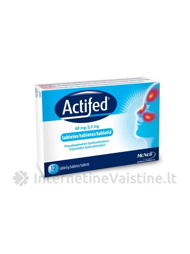 ACTIFED 60MG+2.5MG TAB. N12 | internetinevaistine.lt