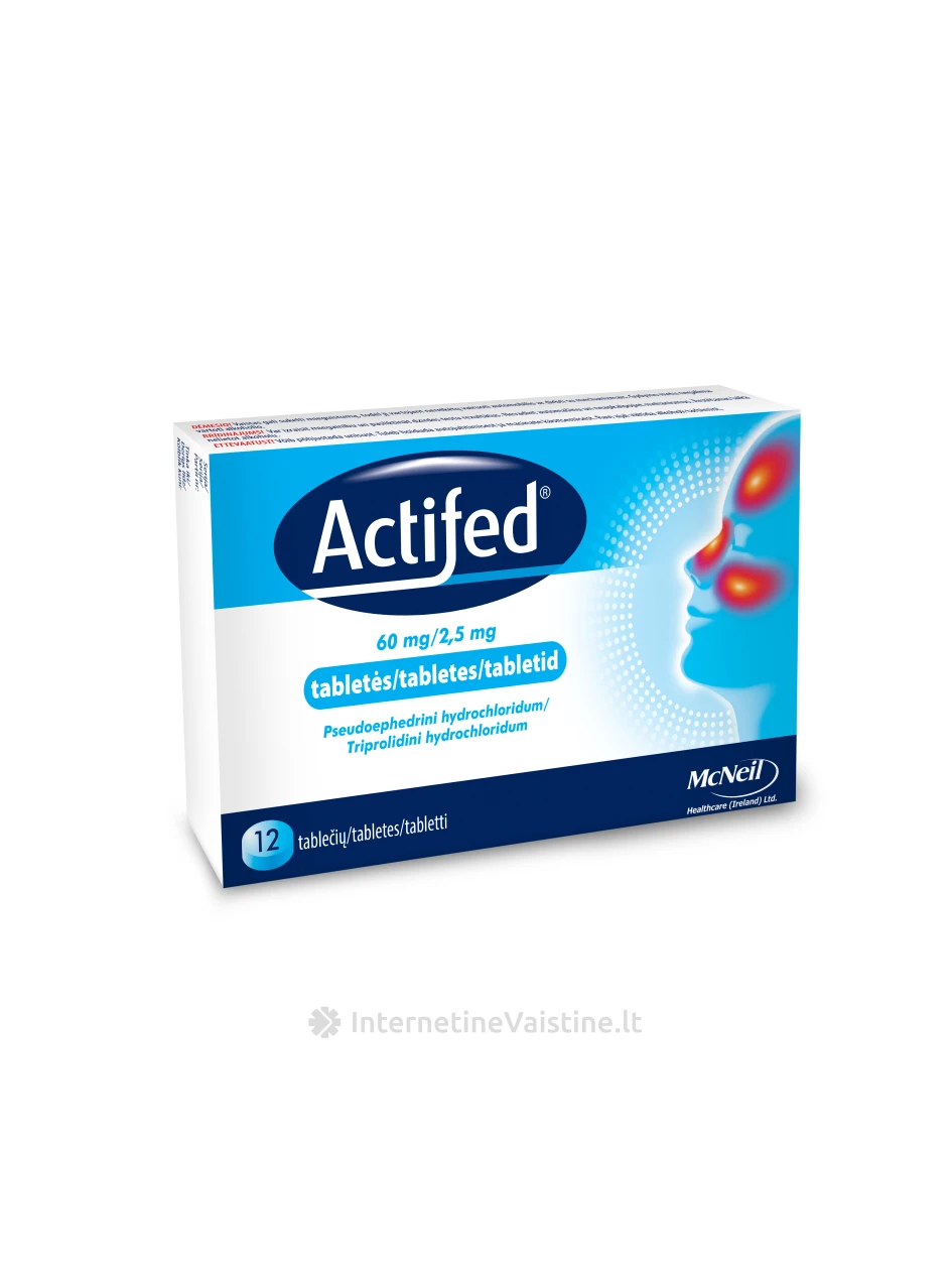 ACTIFED 60MG+2.5MG TAB. N12 | internetinevaistine.lt