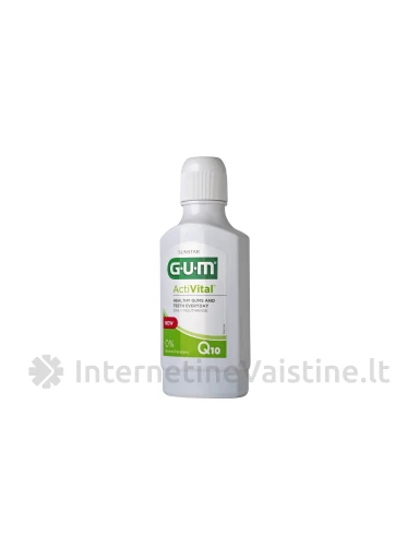G.U.M.® (6061) Activital Skaliklis 300ml su Q10 kasdienei dantų ir dantenų priežiūrai | internetinevaistine.lt