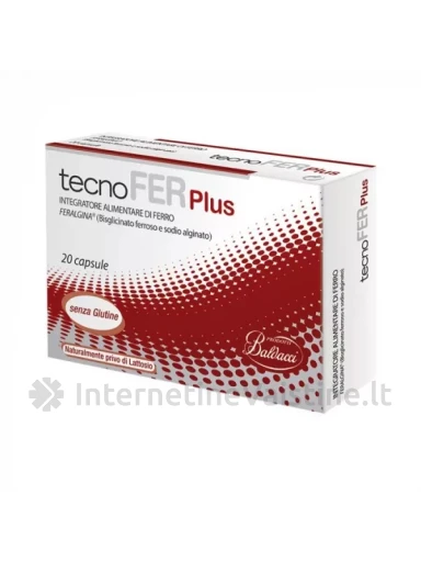 TECNOFER maisto papildas PLUS, 20 kaps. | internetinevaistine.lt
