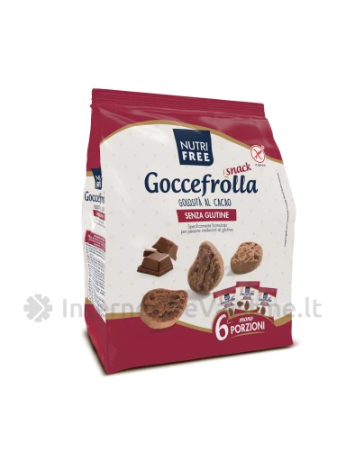 NUTRIFREE GOCCEFROLLA - kakavos skonio sausainiai be glitimo, 240g | internetinevaistine.lt
